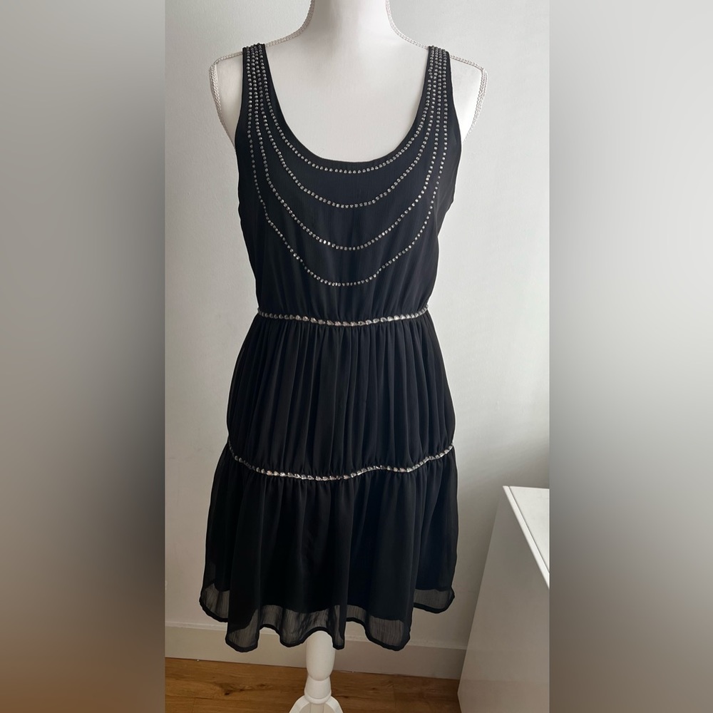 Willow & Clay Black LBD dress with rhinestones